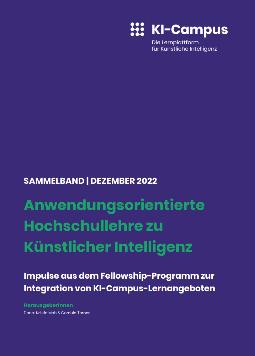 Cover/Titelblatt: Fellowpublikation Dez 2022 - Anwendungsorientierte Hochschullehre für KI