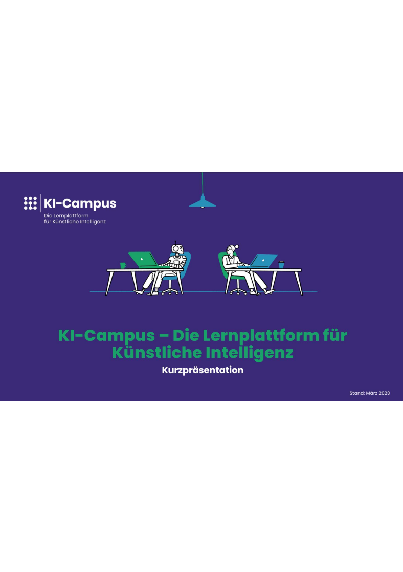 Cover_ KI-Campus_Die Lernplattform für Künstliche Intelligenz_Kurzpräsentation