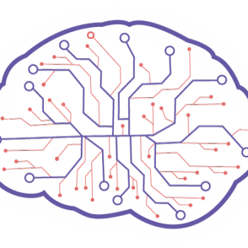 Grafik leuchtendes Cyber-Gehirn