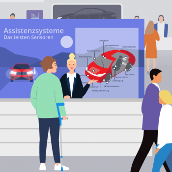 Sensoren am Auto helfen dem Assistenzsystem