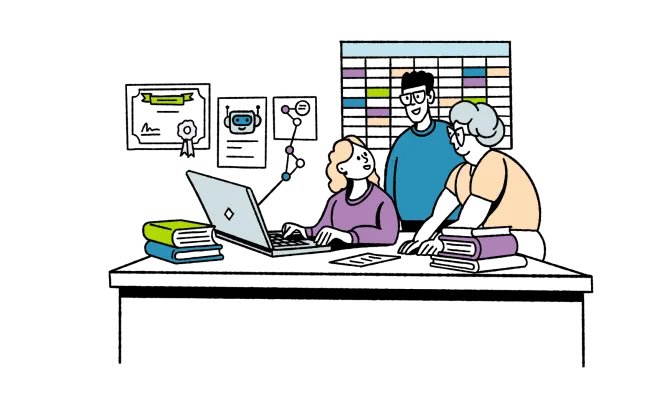 KI-Campus Illustration Hochschule